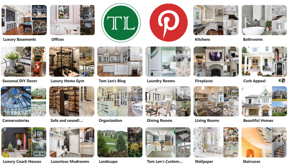 Elegant Home Design & Decor with Tom Len Custom Homes Pinterest
